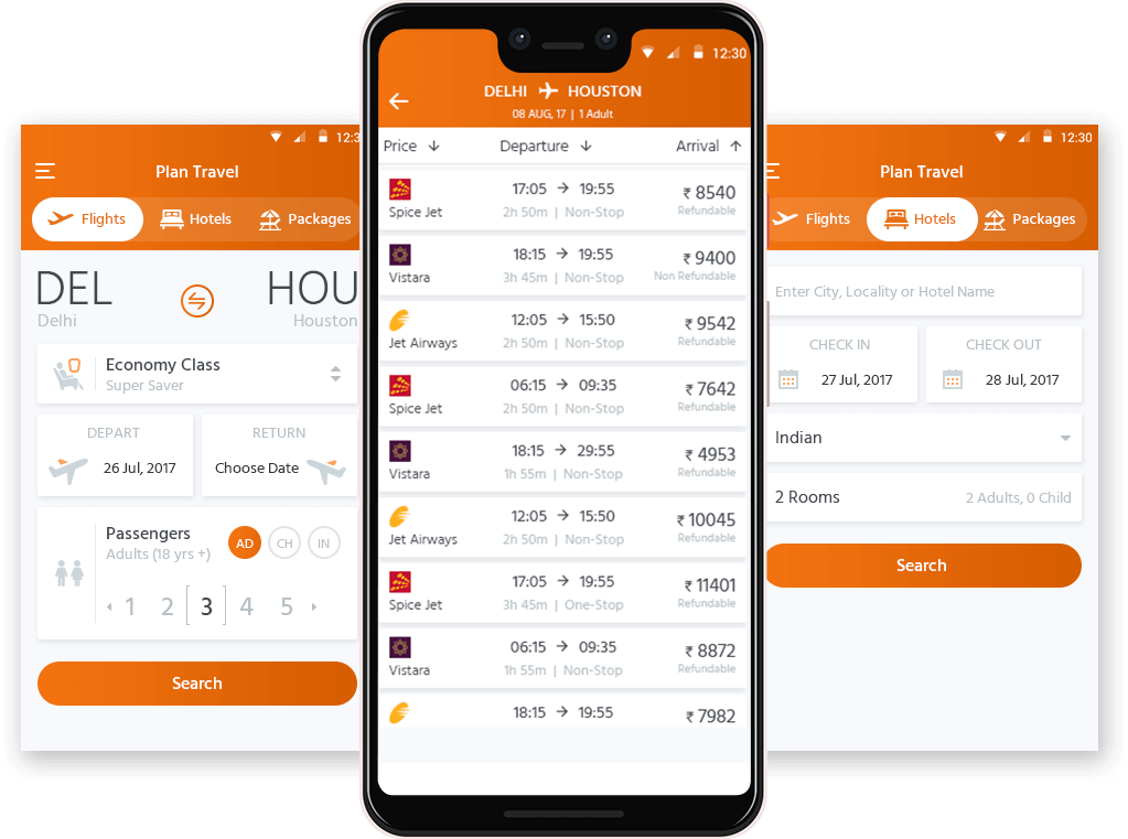 Mobile App with Hotel and Flight Booking Integration